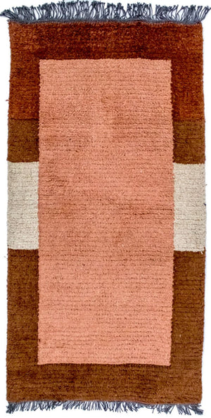 Nepal Tæppe - 140 x 70 cm - brun
