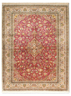 Silketæppe - Kashmir Silk - 218 x 157 cm - rød