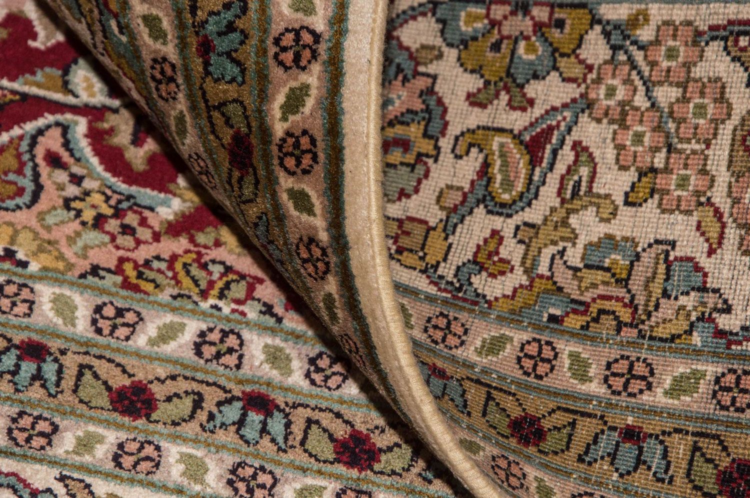 Silketæppe - Kashmir Silk - 218 x 157 cm - rød