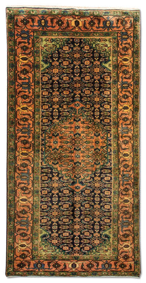 Løber Persisk tæppe - Nomadisk - 284 x 143 cm - mørkeblå