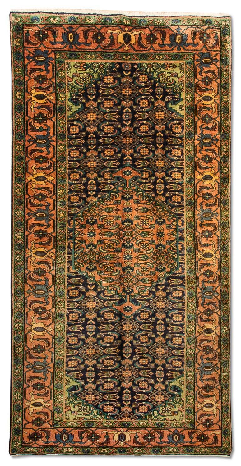 Løber Persisk tæppe - Nomadisk - 284 x 143 cm - mørkeblå