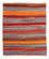 Kelim-tæppe - gammelt - 155 x 135 cm - flerfarvet