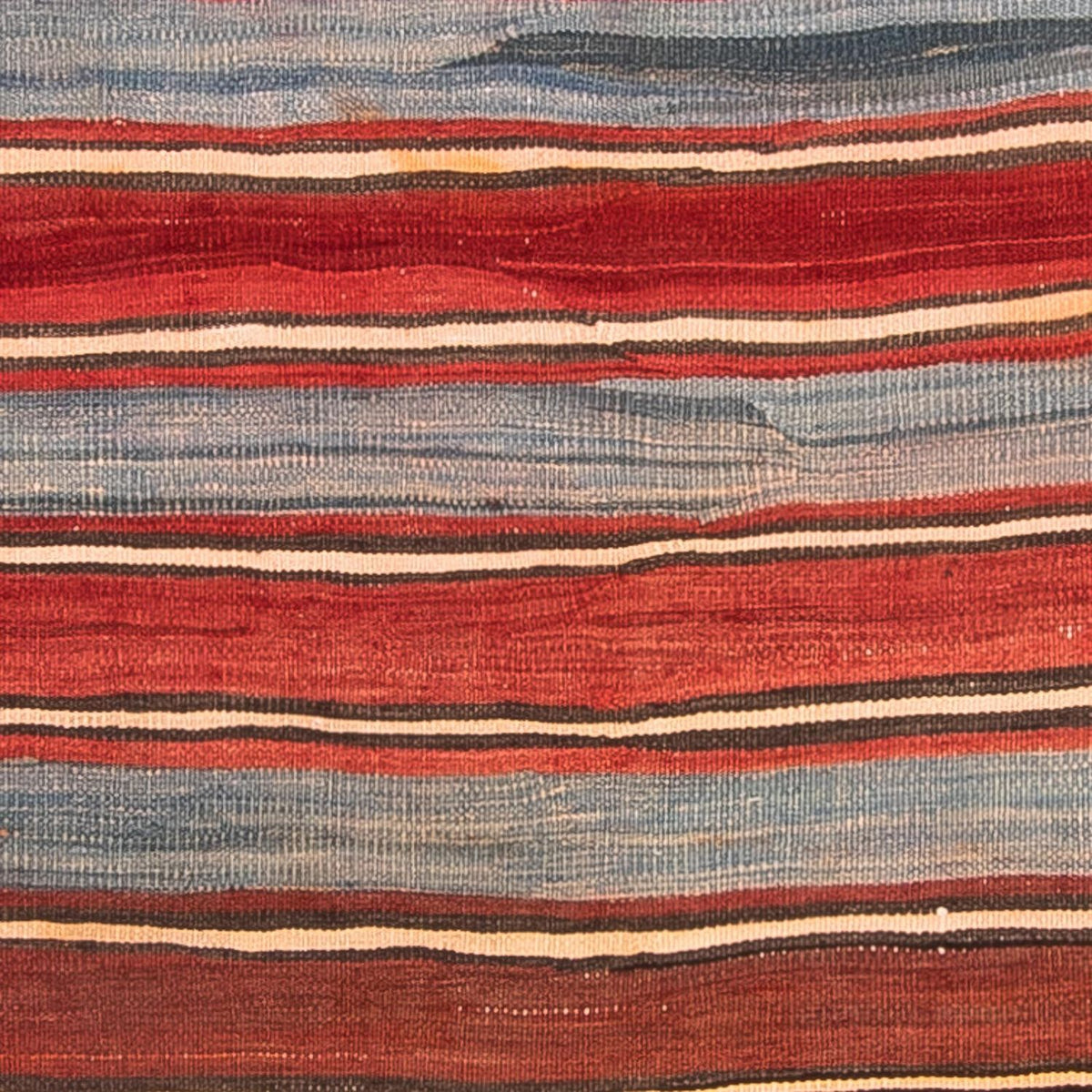 Kelim-tæppe - gammelt - 155 x 135 cm - flerfarvet