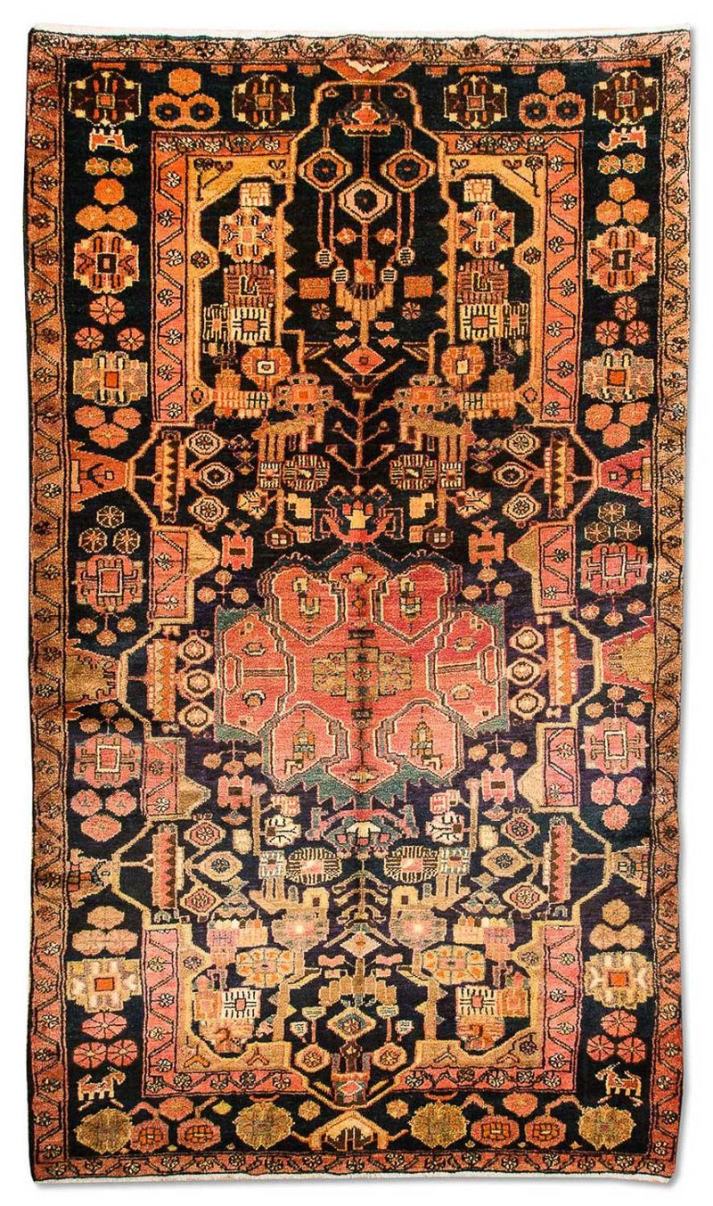 Persisk tæppe - Nomadisk - 306 x 158 cm - mørkeblå