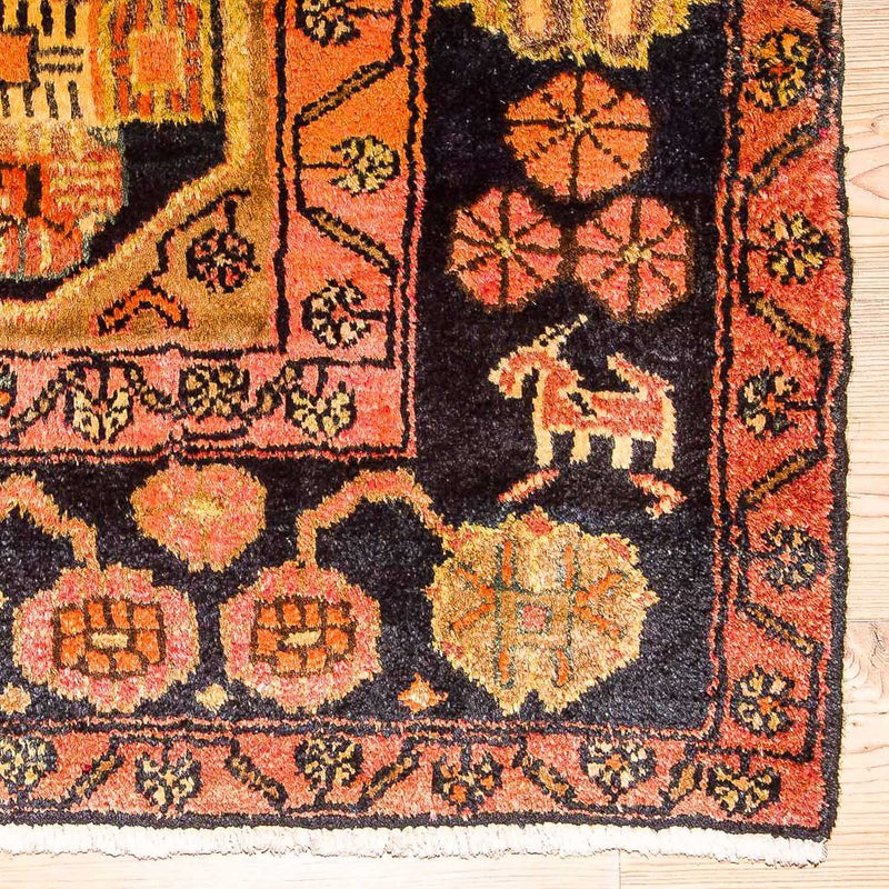 Persisk tæppe - Nomadisk - 306 x 158 cm - mørkeblå