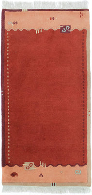 Nepal Tæppe - 140 x 70 cm - orange