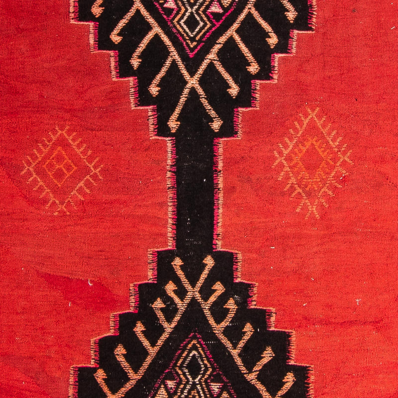 Løber Kelim-tæppe - gammelt - 390 x 145 cm - flerfarvet