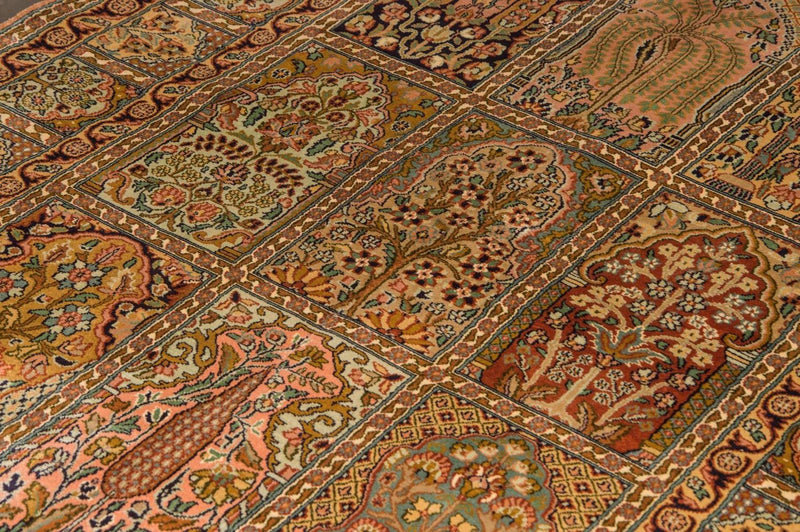 Silketæppe - Kashmir Silk - 184 x 124 cm - flerfarvet