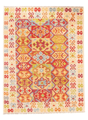 Kelim Carpet - Splash - 199 x 156 cm - flerfarvet