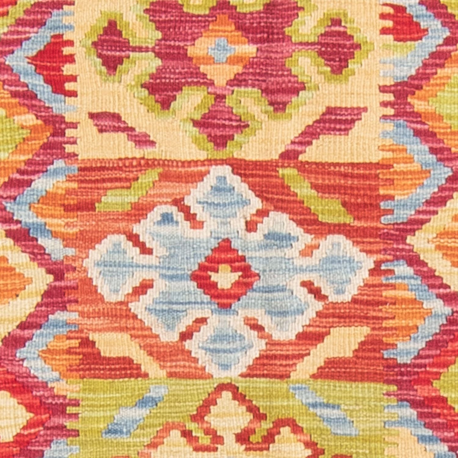 Kelim Carpet - Splash - 199 x 156 cm - flerfarvet