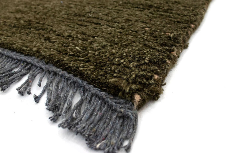 Nepal Tæppe - 140 x 70 cm - mørkegrøn