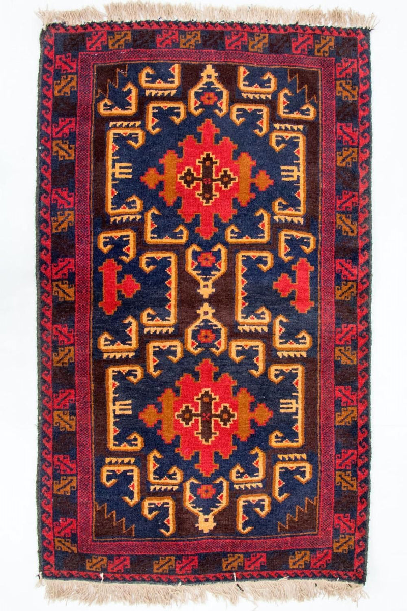 Baluch-tæppe - 142 x 85 cm - flerfarvet