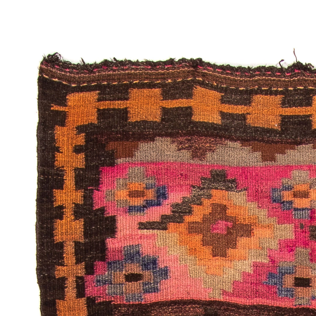 Løber Kelim-tæppe - gammelt - 260 x 120 cm - flerfarvet