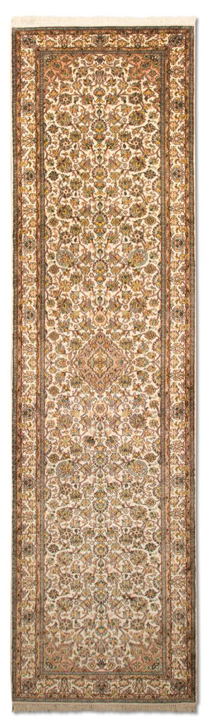 Løber Silketæppe - Kashmir Silk - 300 x 79 cm - beige