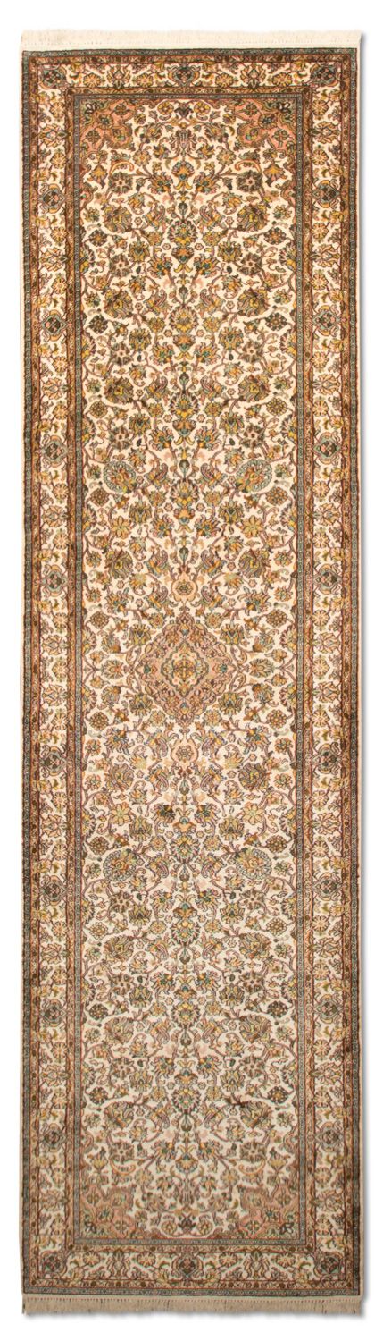 Løber Silketæppe - Kashmir Silk - 300 x 79 cm - beige