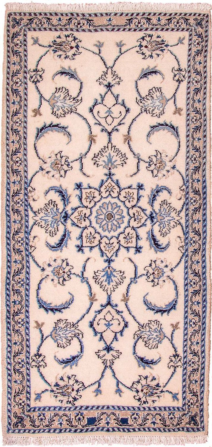 Løber Persisk tæppe - Nain - 143 x 69 cm - beige