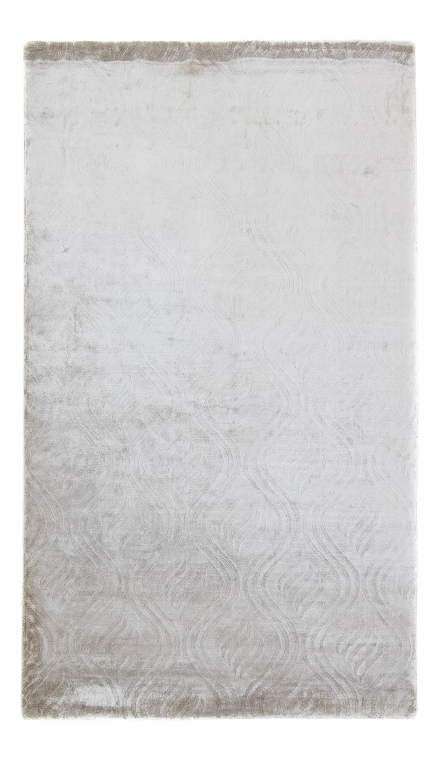 Uldtæppe - 256 x 153 cm - sølv