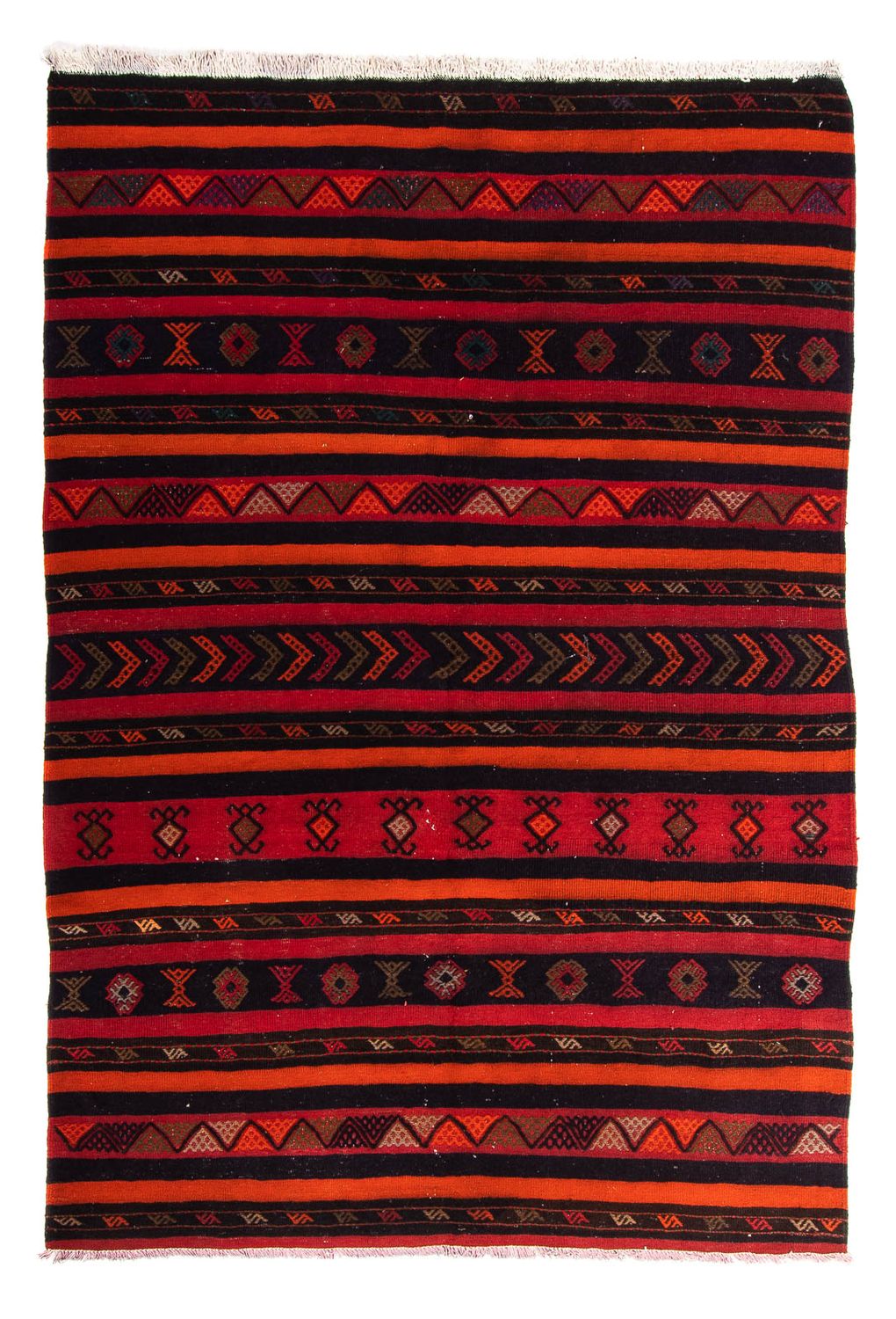 Kelim-tæppe - gammelt - 220 x 170 cm - flerfarvet