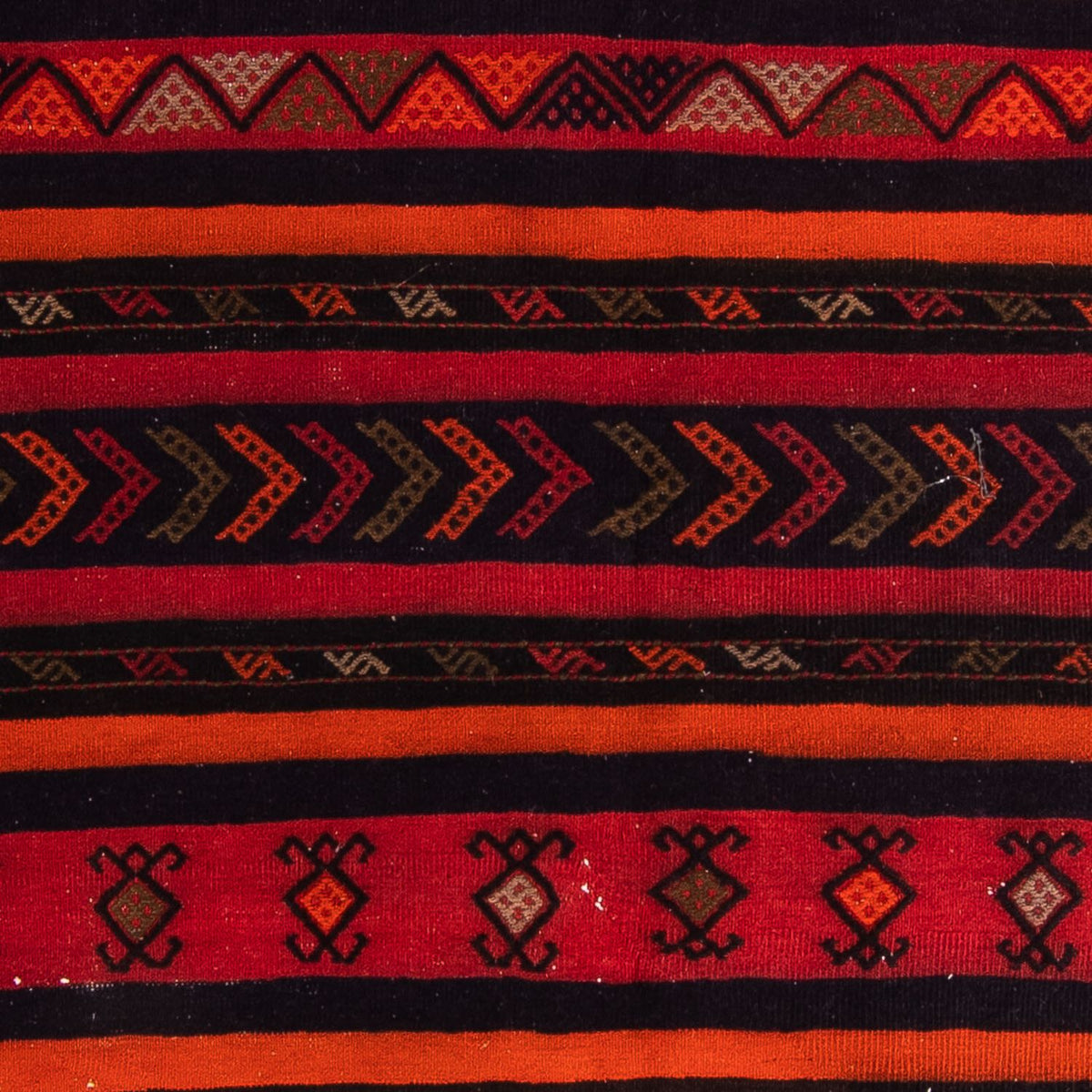 Kelim-tæppe - gammelt - 220 x 170 cm - flerfarvet