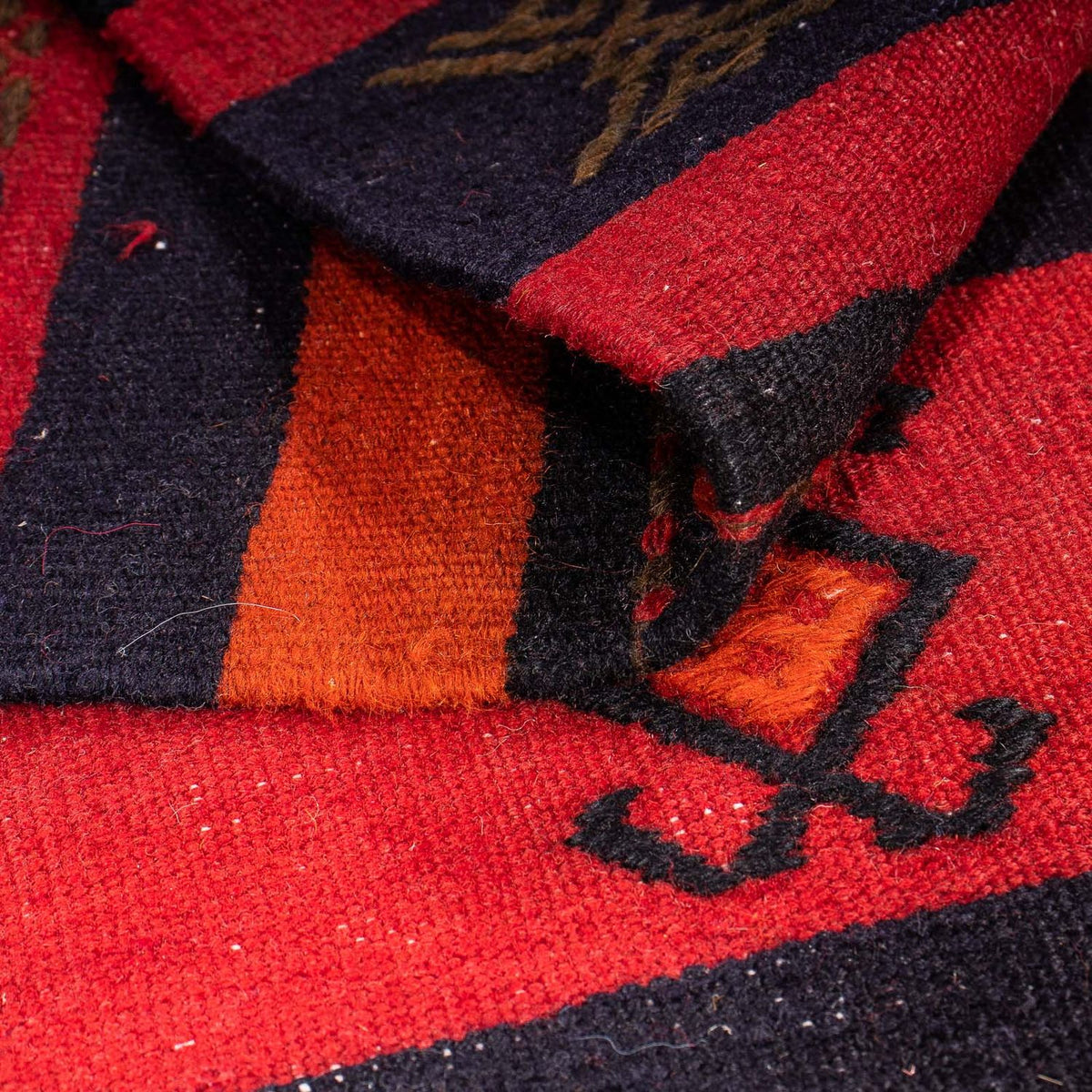 Kelim-tæppe - gammelt - 220 x 170 cm - flerfarvet