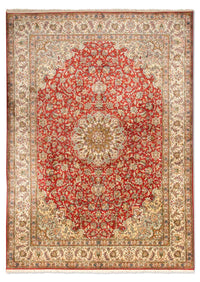 Silketæppe - Kashmir Silk - 218 x 156 cm - rød