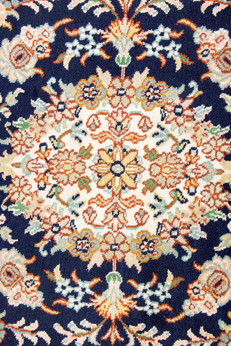 Silketæppe - Kashmir Silk - 98 x 63 cm - blå