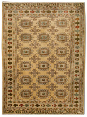 Turkaman-tæppe - 184 x 126 cm - beige