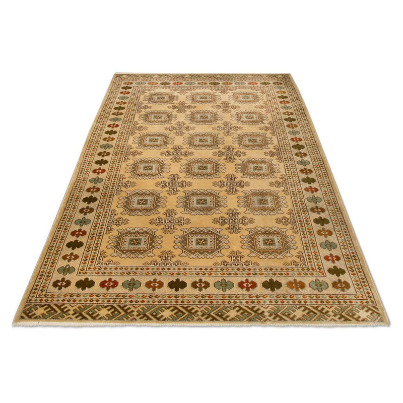 Turkaman-tæppe - 184 x 126 cm - beige