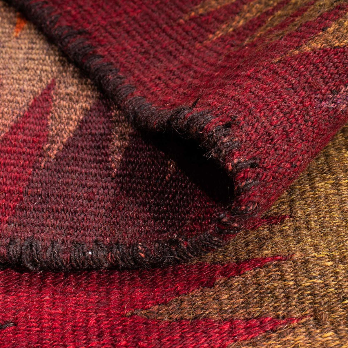 Kelim-tæppe - gammelt - 225 x 150 cm - flerfarvet