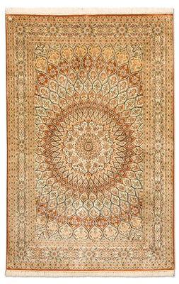 Silketæppe - Kashmir Silk - 194 x 120 cm - flerfarvet