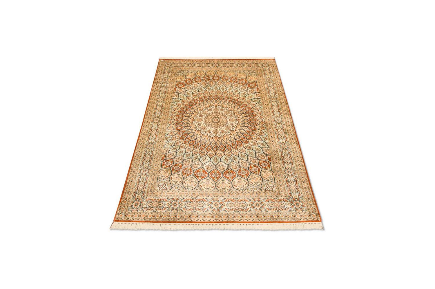Silketæppe - Kashmir Silk - 194 x 120 cm - flerfarvet