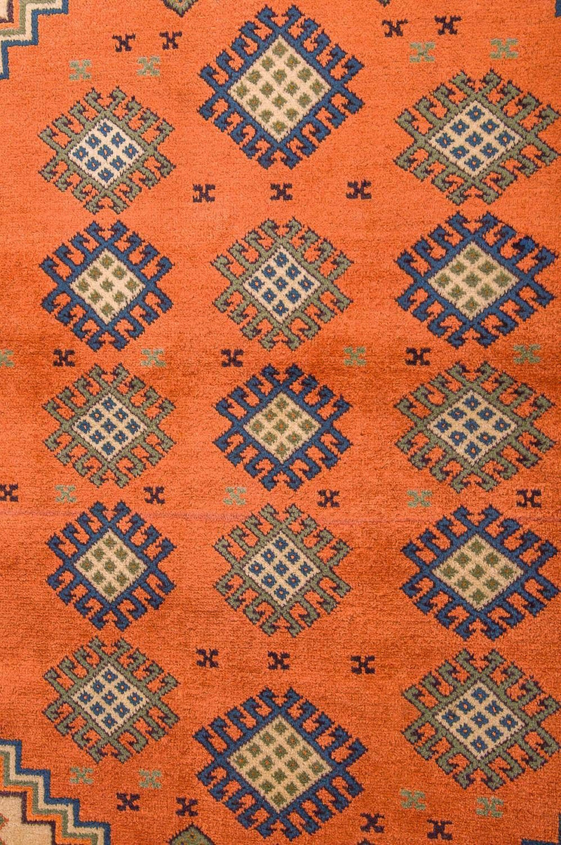 Turkaman-tæppe - 184 x 127 cm - orange