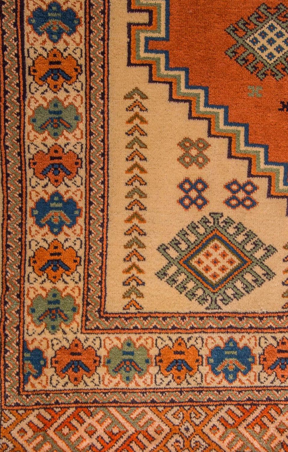 Turkaman-tæppe - 184 x 127 cm - orange