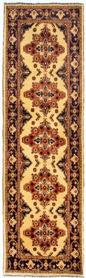 Løber Afghansk tæppe - Hatshlu - 283 x 86 cm - beige