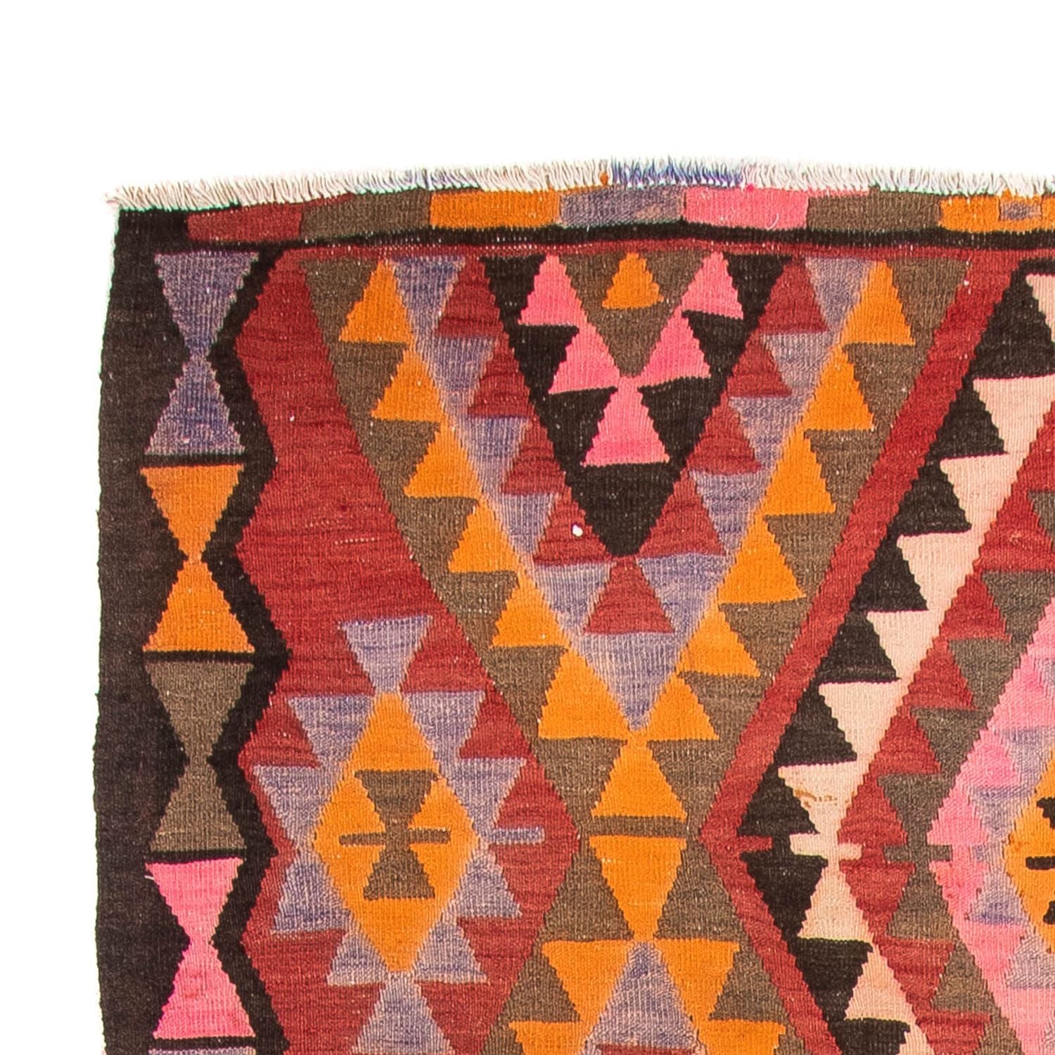Kelim-tæppe - gammelt - 300 x 180 cm - flerfarvet