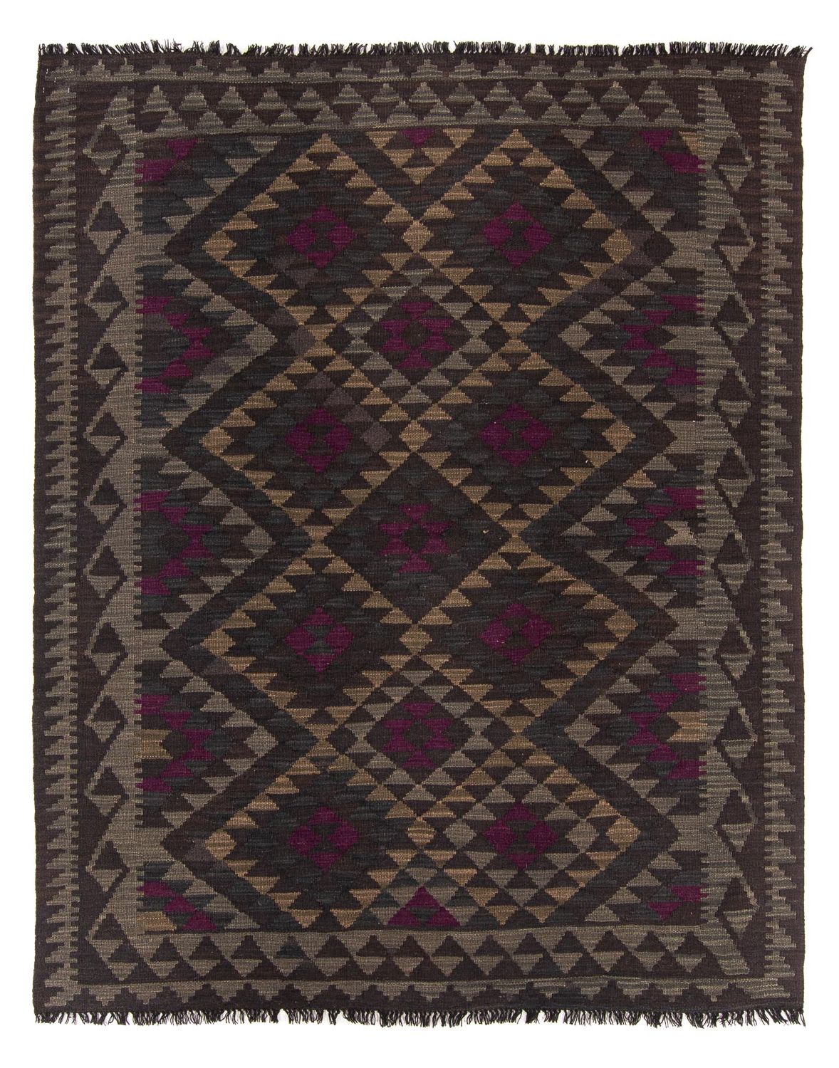 Kelim-tæppe - orientalsk - 202 x 157 cm - flerfarvet