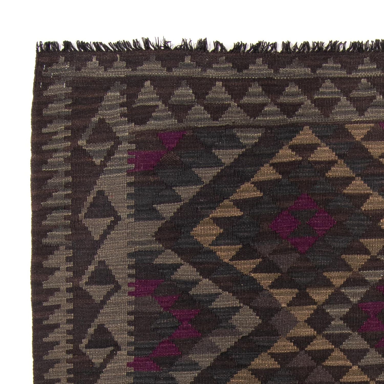 Kelim-tæppe - orientalsk - 202 x 157 cm - flerfarvet