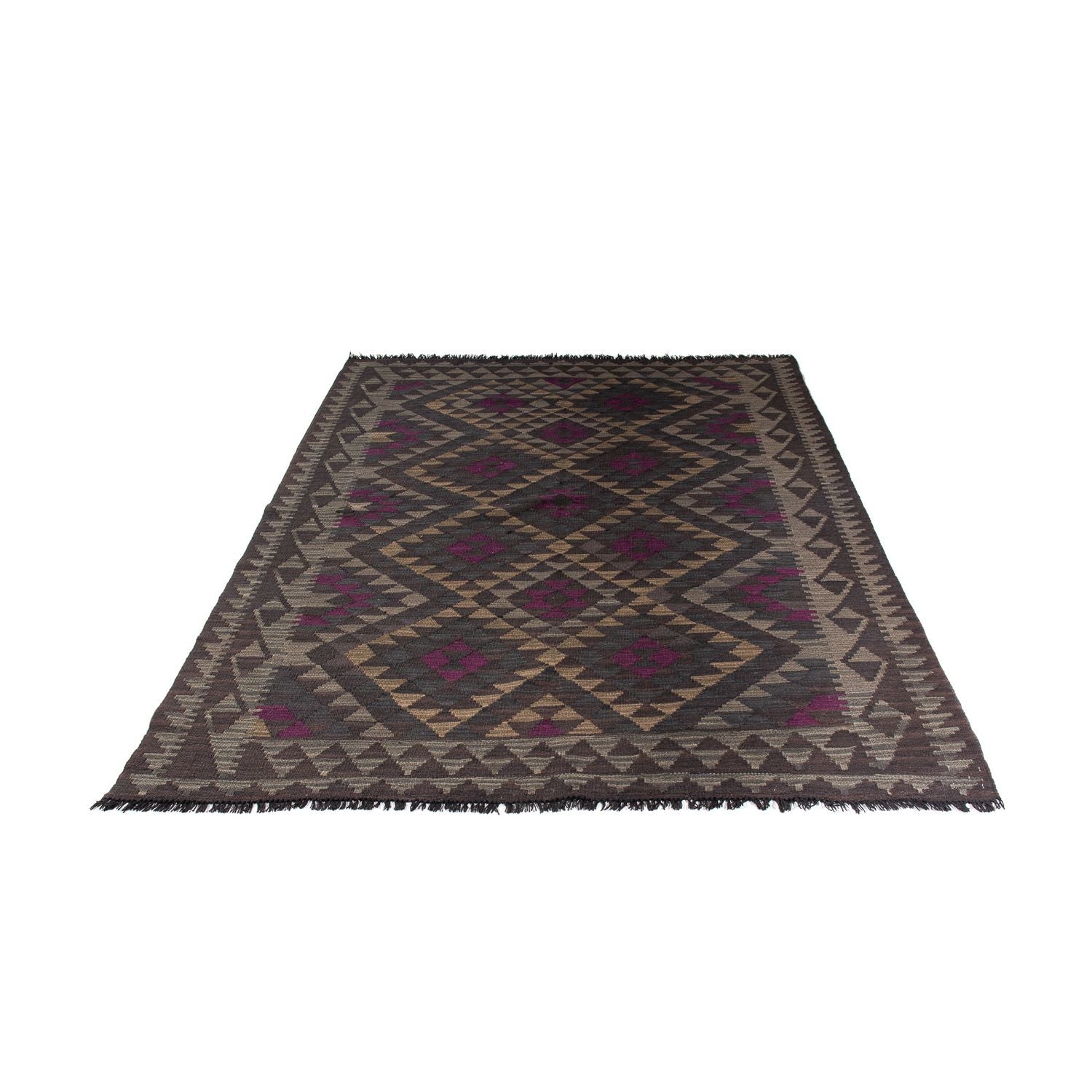 Kelim-tæppe - orientalsk - 202 x 157 cm - flerfarvet