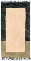 Nepal Tæppe 70x140cm - Uldtæppe - Rektangulær / Beige / 70 x 140 cm Rektangulær