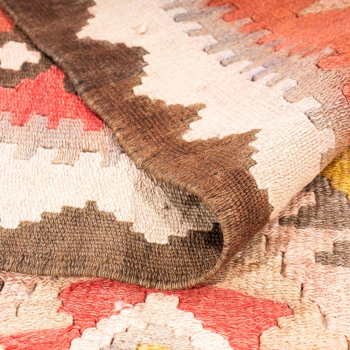 Løber Kelim-tæppe - gammelt - 310 x 140 cm - flerfarvet