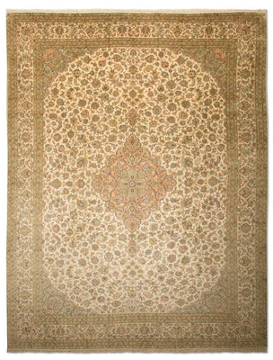 Silketæppe - Kashmir Silk - 335 x 243 cm - beige