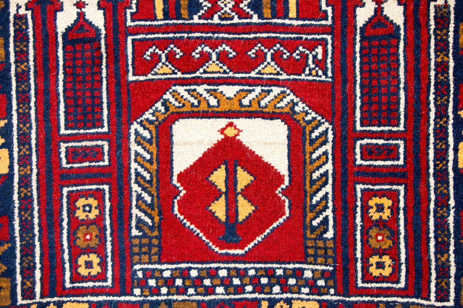 Baluch-tæppe - 127 x 77 cm - flerfarvet
