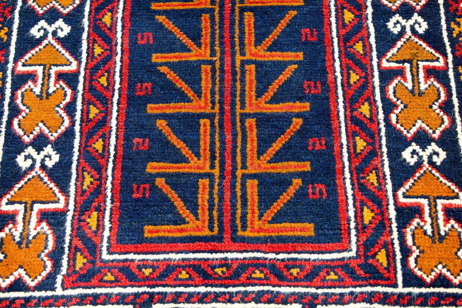 Baluch-tæppe - 130 x 76 cm - flerfarvet