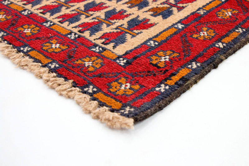 Baluch-tæppe - 130 x 77 cm - rød