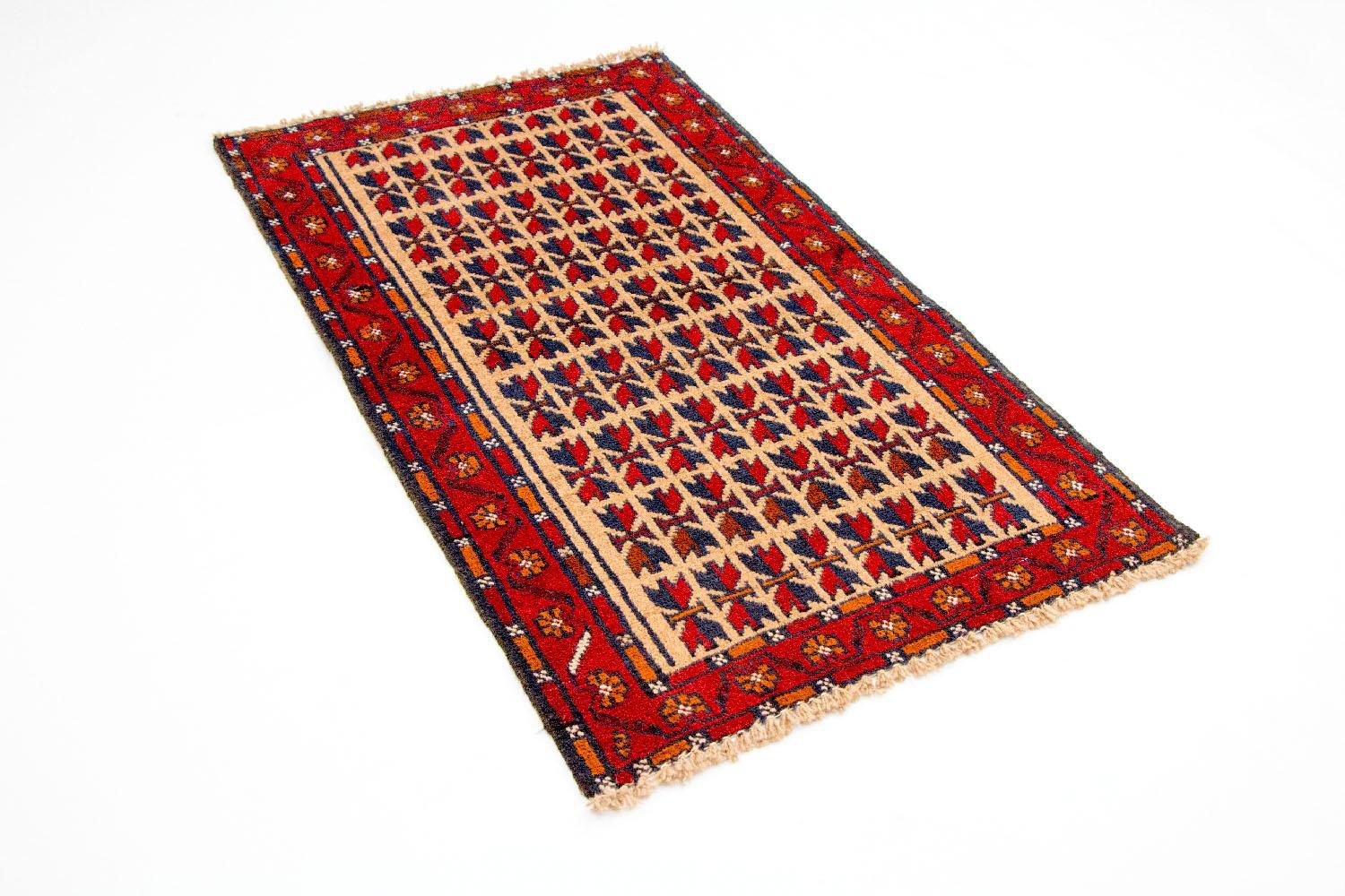Baluch-tæppe - 130 x 77 cm - rød