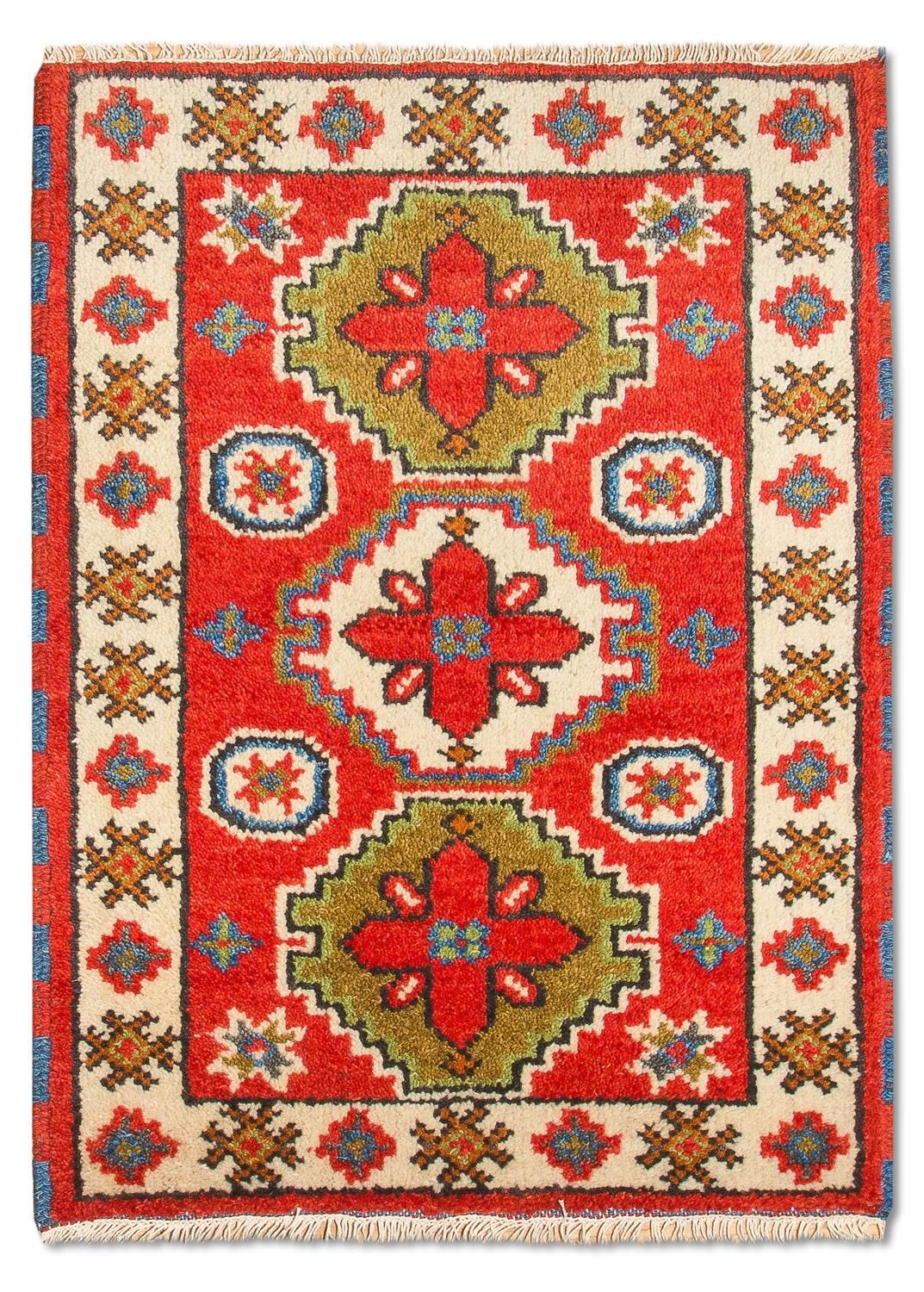 Orientalsk tæppe - 92 x 65 cm - rød