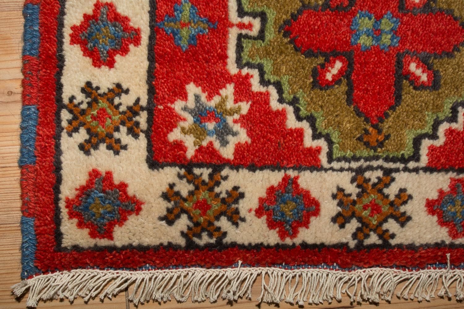 Orientalsk tæppe - 92 x 65 cm - rød