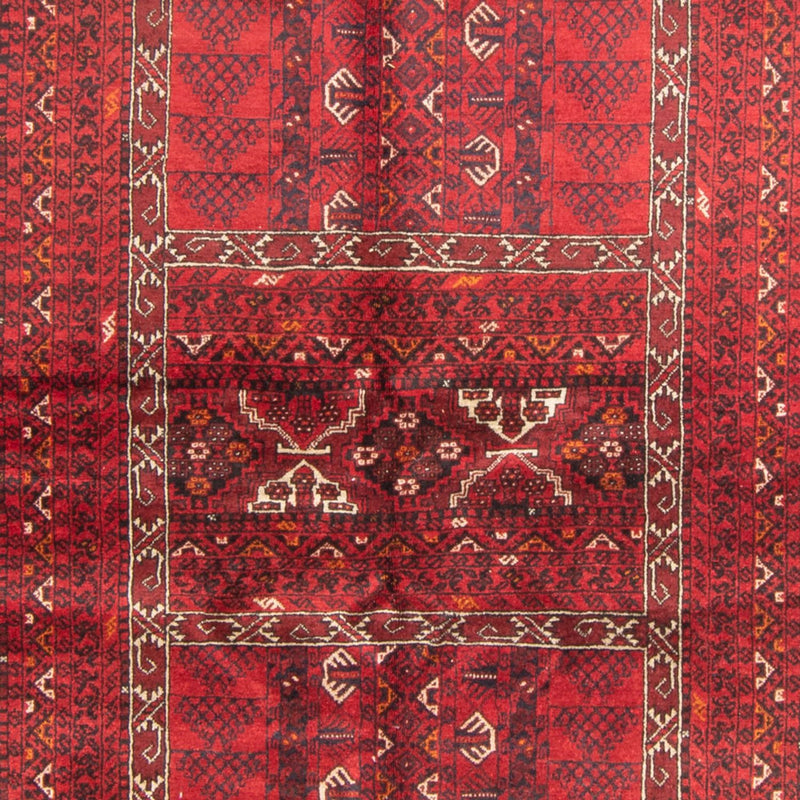 Turkaman-tæppe - 234 x 160 cm - rød