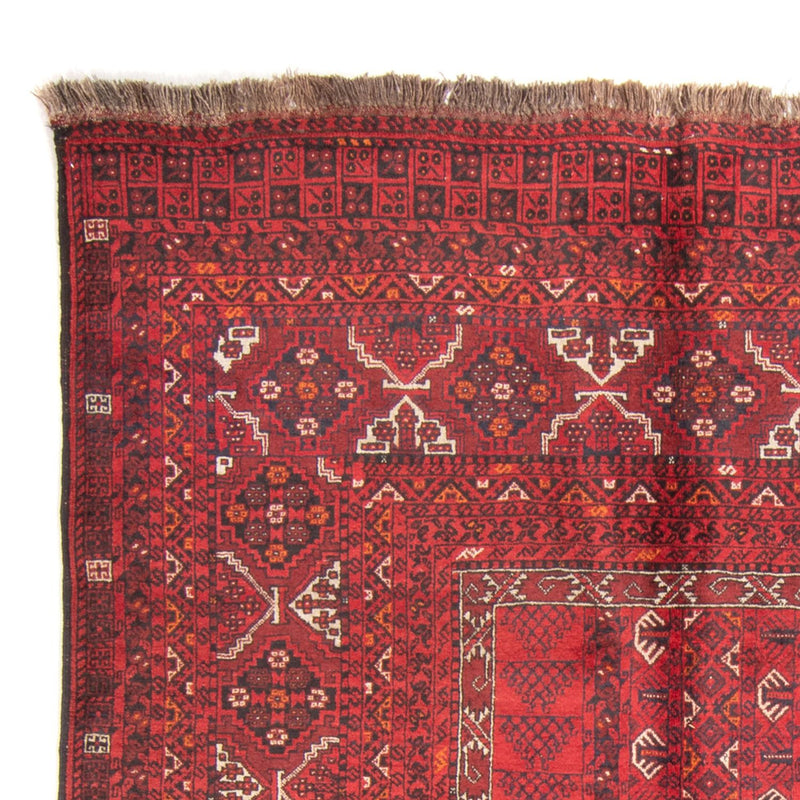 Turkaman-tæppe - 234 x 160 cm - rød