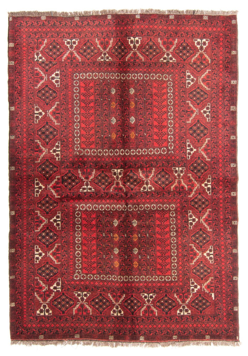 Turkaman-tæppe - 238 x 164 cm - rød